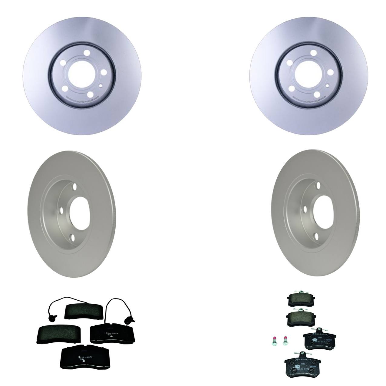 Disc Brake Pad and Rotor Kit - Front and Rear (312mm/245 mm) (Low-Metallic)